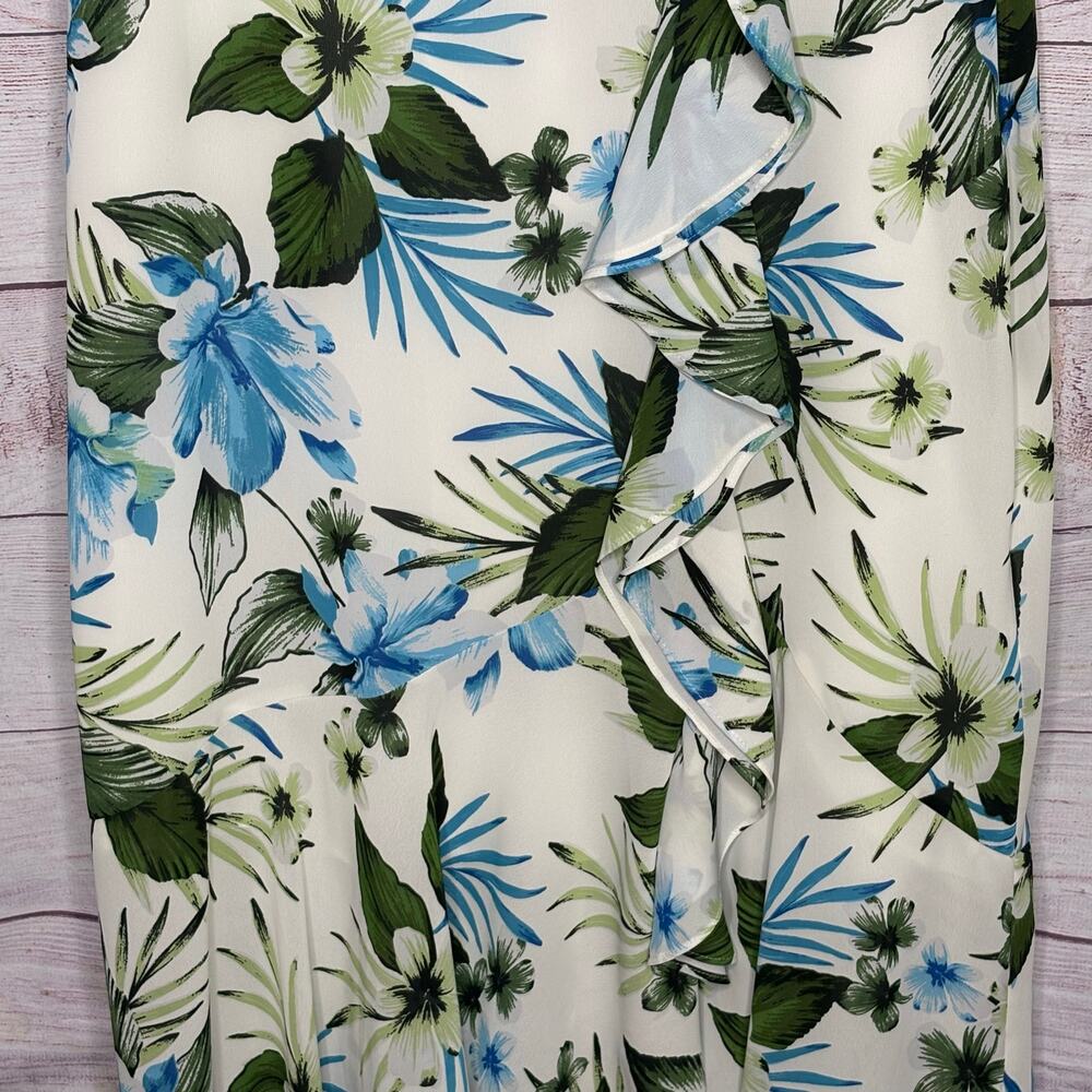 Banana Republic Floral Tropical Flutter Flowy Breezy Maxi Dress Size 10 Tall - Picture 13 of 13